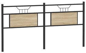 4106828 vidaXL Резервна табла за легло Дъб Сонома 180 cm Изработена дървесина и стомана