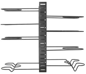 Органайзер за кухня Kinghoff KH 1640, За тигани или капаци, 8 нива, Метал, Черен