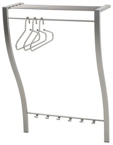 Метална стенна закачалка в сребристо с рафт Carve - Spinder Design