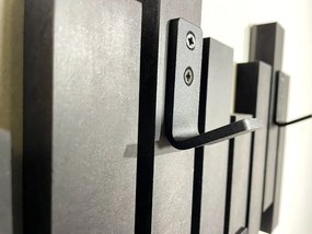 Черна стенна закачалка за дрехи Šírka: 40 cm | Výška: 30 cm