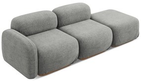 Сив модулна лежанка от букле (десен ъгъл) Ailani – Makamii