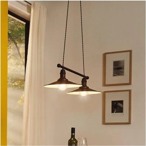 Eglo 49457 - Пендел на кабел STOCKBURY 2xE27/60W/230V