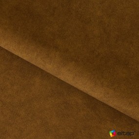 Двойно легло 140x200 cm тапицирано с място за съхранение с включена подматрачна рамка в цвят жълта охра Plissa – ELTAP