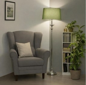 Brilagi - LED подова лампа CERIA 1xE27/60W/230V Ø 45 cm лъскав хром/зелен