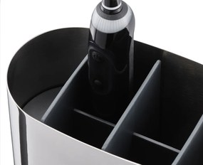 Стойка за четки за зъби от неръждаема стомана в блестящо сребрист цвят EasyStore Luxe – Joseph Joseph