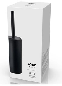 Черна метална четка за тоалетна, монтирана на стената Rim - Zone