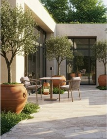 Градински стол метален в естествен цвят Kalimera – Bizzotto