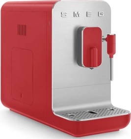 Еспресо машина SMEG Collezione BCC02RDMEU, 1350 W, 19 bar, 1.4 л, 8 функции, Вградена мелачка, Дюза за пара, Червен