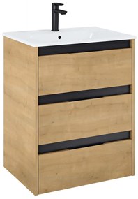 Конзолен шкаф за баня A852015464 с умивалник, 60.5х46х74см