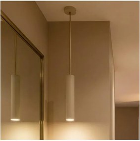 Brilagi - Окачващ полилей на кабел TUBE 1xGU10/15W/230V бежово/златисто