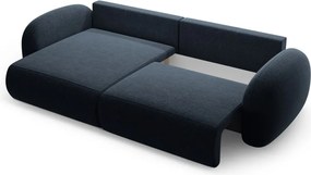 Тъмносин шенилов сгъваем/с място за съхранение ъглов диван Tonale – Cosmopolitan Design