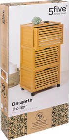 Шкаф за баня 5five Sicela, 3 чекмеджета, На колела