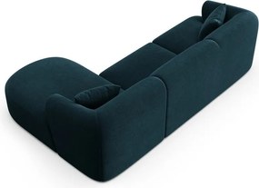 Кадифен ъглов диван в петролен цвят (десен ъгъл) Campi – Cosmopolitan Design