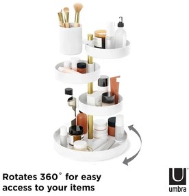 Бял пластмасов органайзер за баня за козметика Pirouette - Umbra
