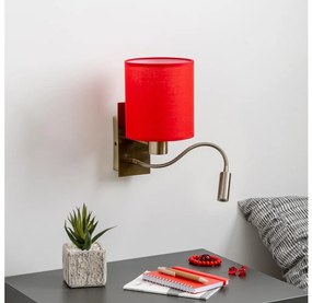 Brilagi - LED Аплик NUBILA 1xE27/25W/230V + LED/3W месинг/червен