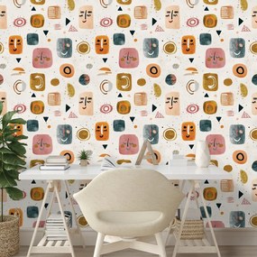 Самозалепващ тапет – Абстрактни лица и геометрия