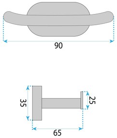Закачалка за баня Til 105 Black