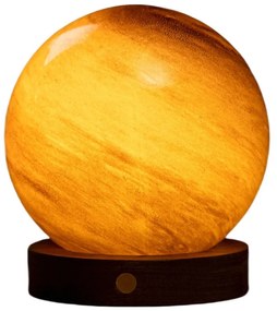 Тъмнокафява светлинна декорация с USB ø 12 cm Sand Storm – Gingko