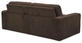 Кафяв разтегателен диван от рипсено кадифе 195 cm Nona – Makamii