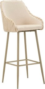 Кремави тапицирани бар столове в комплект с подлакътници 2 бр. (височина на седалката 78 cm) Alaska – Mauro Ferretti