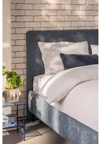 Синьо тапицирано двойно легло с включена подматрачна рамка 180x200 cm Noira Slim – Bonami Selection