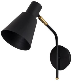 Стенна лампа в черно и златисто ø 15 cm Sivani - Opviq lights