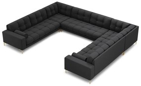 Тъмносив ъглов диван ("U" форма) Bali – Cosmopolitan Design