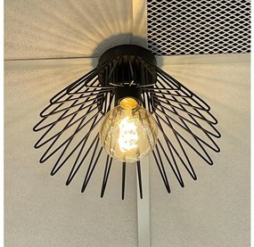 ONLI - Плафон DUCCIO 1xE27/22W/230V Ø 30 см черен