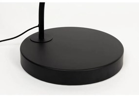 Черна подова лампа с текстилен абажур (височина 220 cm) Martine – White Label