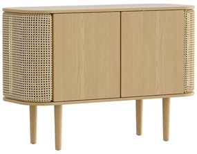 Нисък скрин с дъбов декор в естествен цвят 109x75 cm Treasures - UMAGE