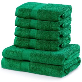 Комплект от 2 памучни зелени кърпи и 4 кърпи Marina - DecoKing