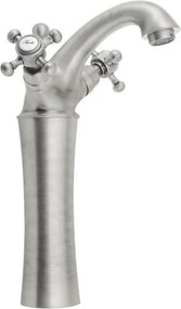 Матово-сребрист стояща батерия за мивка Antea – Sapho