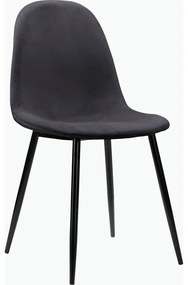 Тъмносиви кадифени трапезни столове в комплект от 4 бр. Monza – Støraa