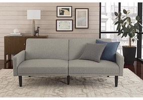 Светлосив разтегателен диван 198 cm - Støraa