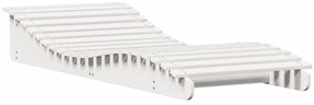 832585 vidaXL Шезлонг, бял, 205x80x31,5 см, борово дърво масив