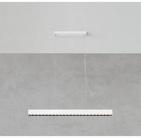 Бяло LED висящо осветително тяло с метален абажур Plano – Markslöjd