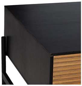 Масичка за кафе от ясен в черен и естествен цвят 60x124 cm Orleans - Ixia