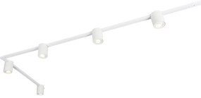 Модерна релсова система бяла с 5 прожектори 1-фазен - Rondoo Up