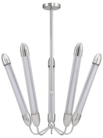 Стоманено висящо осветително тяло в сребрист цвят със стъклен абажур ø 86 cm Lemon Squeeze – UMAGE