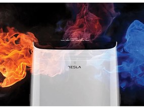 Мобилен климатик Tesla TTMYW-09CHW, 9000 BTU, 25 м2, 390 м3/ч, Wi-Fi, Drain Free, R290, LED дисплей, Обезвлажняване, Нощен режим, Бял