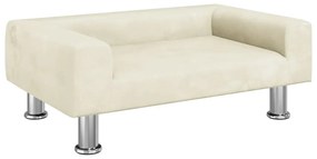 3196335 vidaXL Детски диван, кремав, 70x45x26,5 см, кадифе