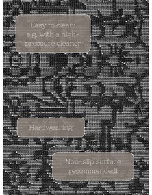 Черно-бял килим за открито и закрито 200x290 cm Duet Kona – NORTHRUGS