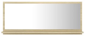 804583 vidaXL Огледало за баня, дъб сонома, 90x10,5x37 см, ПДЧ