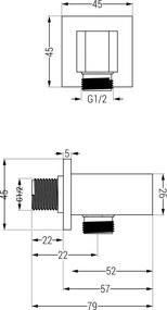 Mexen Cube DR02 подови смесители за душ с душ глава 25 см, черен - 77502DR0225-70