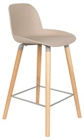 Комплект от 2 бар стола в бежово и сиво, височина на седалката 65 cm Albert Kuip - Zuiver