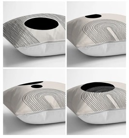 Черни и бежови калъфки за възглавници в комплект от 4 броя 43x43 cm - Minimalist Cushion Covers