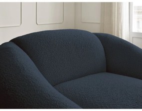 Тъмносиньо кресло от букле Tina – Bobochic Paris