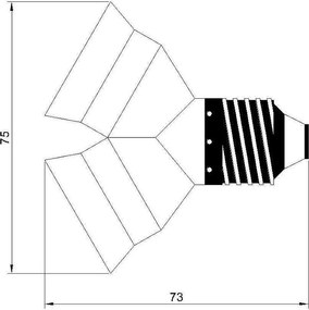 Преходник за две фасунги Е27