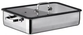 Иноксова дълбока тава за готвене с дръжки и капак 36x25xh8см INOXRIV-PREMIUM (53106205)