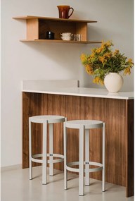 Светлосив стоманен бар стол (височина на седалката 65 cm) Doon – noo.ma